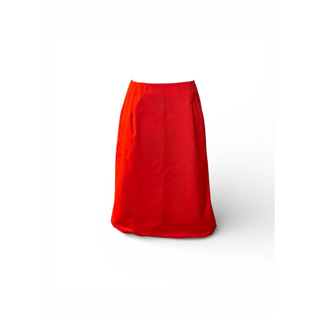 Vintage Handmade Red A Line Skirt 60s Style Estate Sewn Restored & Ready